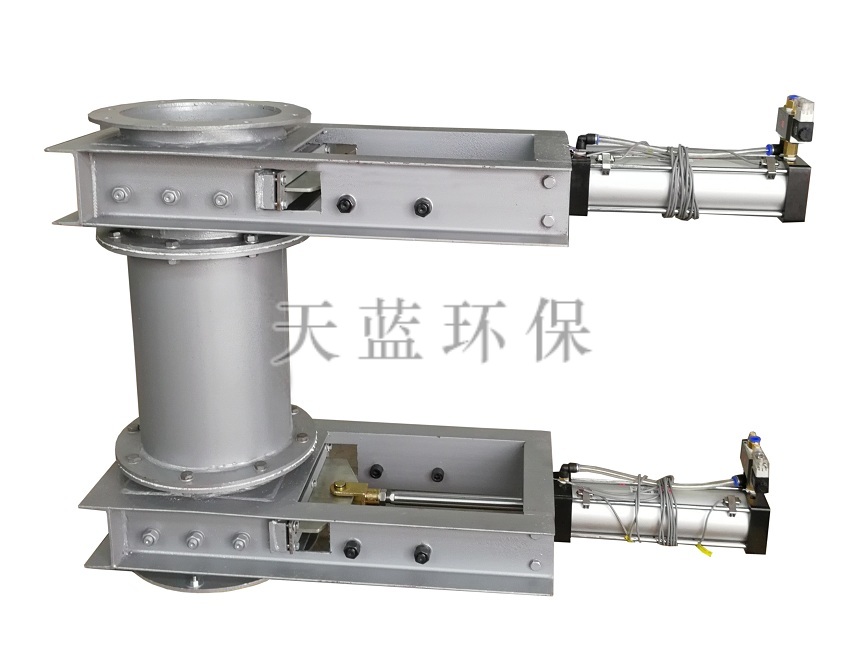 Double layer pneumatic gate valve
